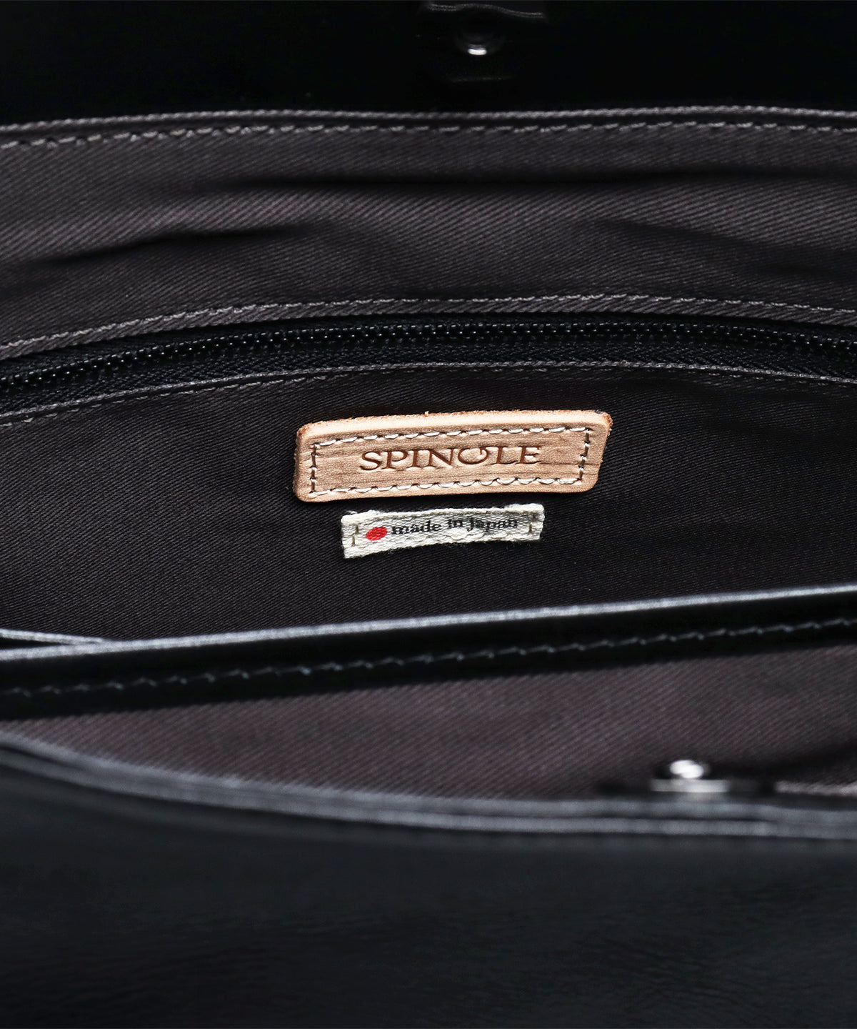 SPB-101IL Black Leather Tote Bag